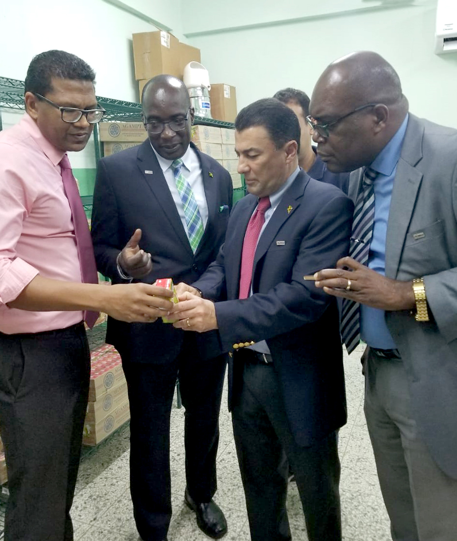  imagen Ministro Andrés Navarro de pie junto a su homólogo de Jamaica  