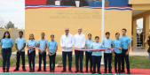  imagen El presidente Luis Abinader y el ministro de educaci&oacute;n&nbsp; inaugurando de dos centros educativos en Santiago y un techado en Rancho Arriba, San Jos&eacute; de Ocoa. 