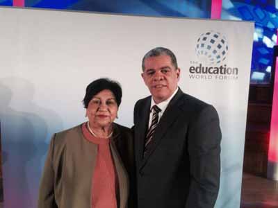  imagen Ministros Amarante Baret y Ligia Amada Melo representan al país en Fórum Mundial por la Educación en Londres 
